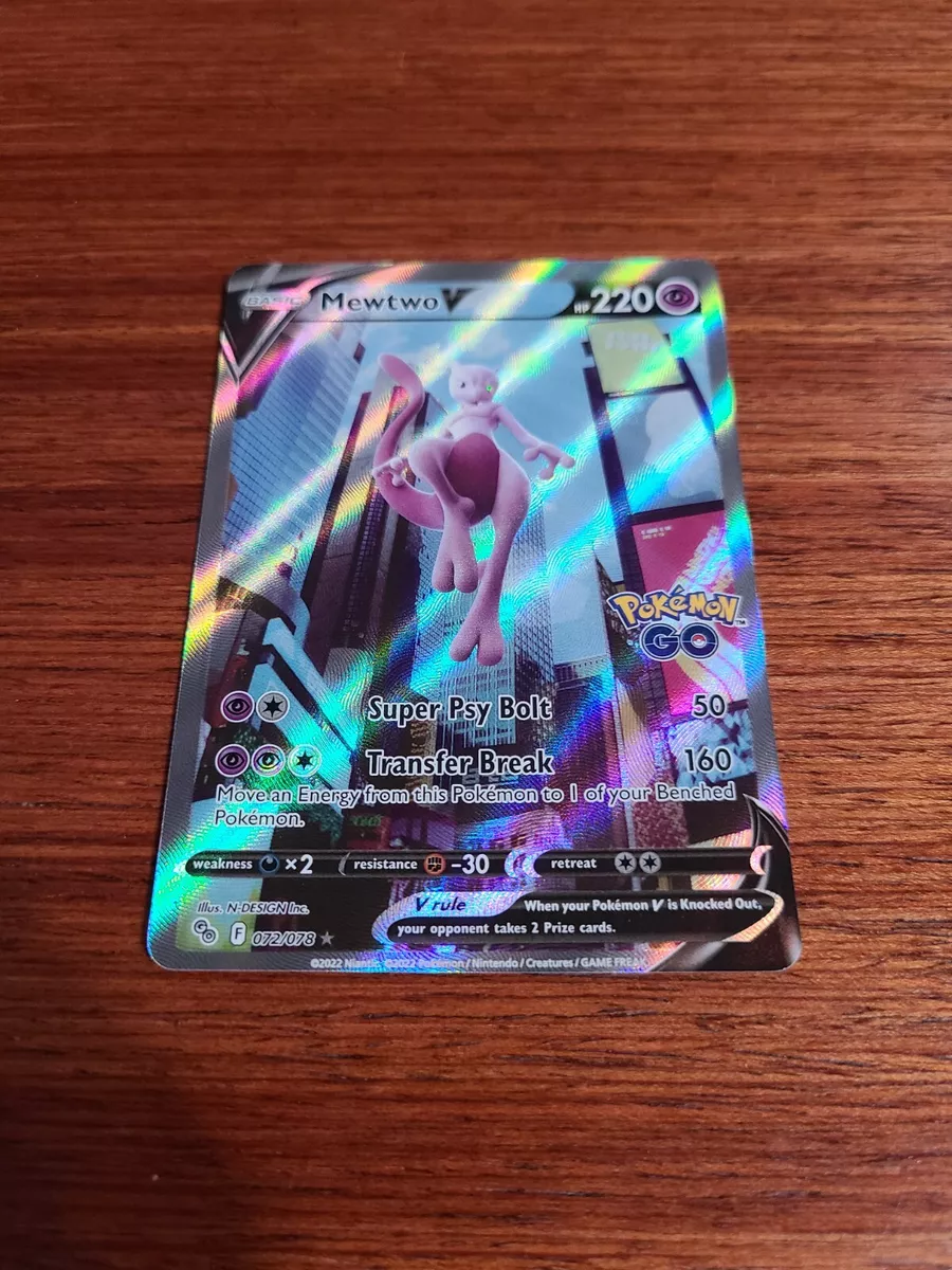  Mewtwo V 072/078 - Pokemon Go - Alternate Art - Ultra Rare Card  : Toys & Games