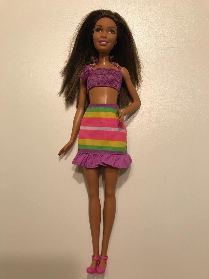 MATTEL Hybrid Barbie Nikki Redressed Doll Purple Swimsuit Bikini ...