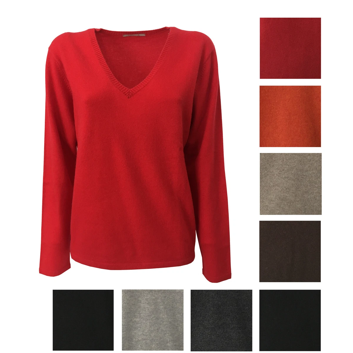 MONTAGUT Pull Femme V Cou Coupe R guli re 100 Cachemire eBay