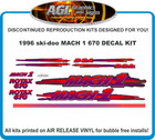 Kit décalcomanie reproduction Ski-Doo Mach 1 670 1996 Mach one