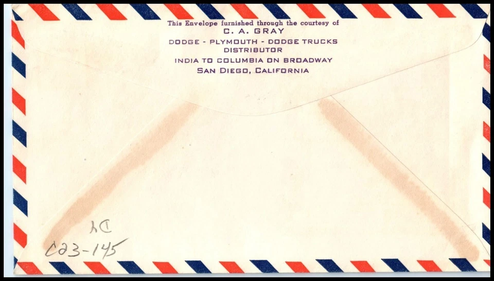 1938 Airmail 20th anniv. Dayton Ohio Sc C23-145 C. A Gray cachet CV $45 (DY - Image 2 of 2