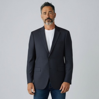 #ad #ad Brooks Brothers 1818 Madison Blazer 42L Navy Wool Vitale Barberis Made Italy $38.69