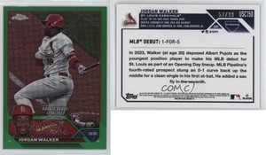 2023 Topps Chrome Update Debut Green Refractor /99 Jordan Walker Rookie RC
