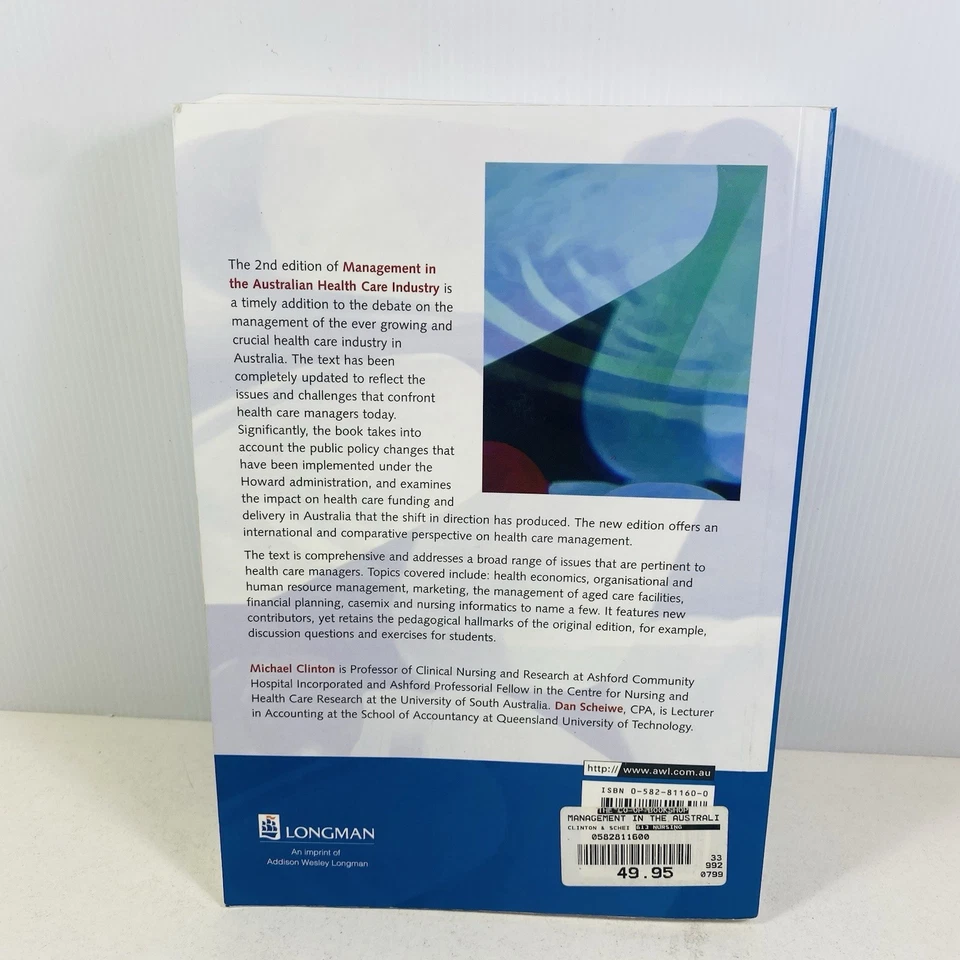 Management in the Australian Health Care Industry 2nd Edition by Michael Clinton - Image 2 of 4