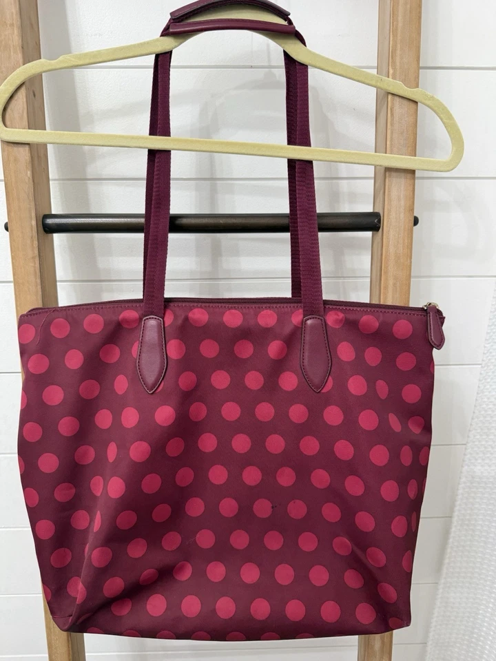 Bolso de mano Kate Spade a lunares rosa granate Foto 4 de 4