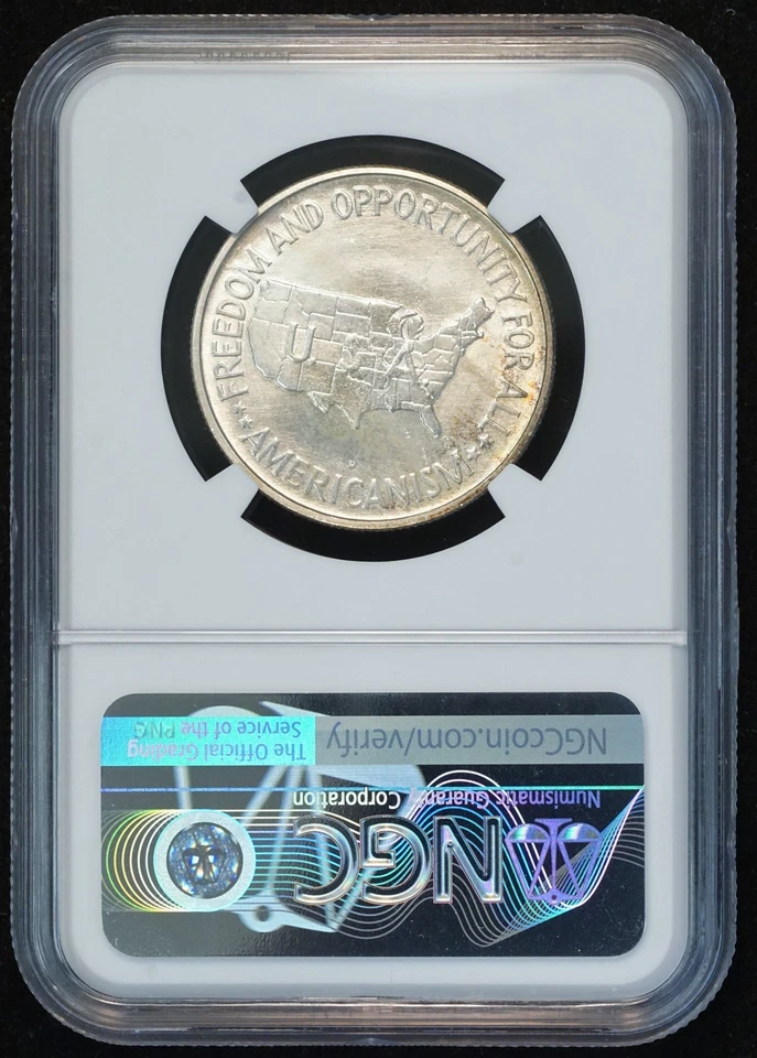 1951 D Washington-Carver Commemorative Silver Half Dollar MS 63 NGC 50C US COIN - Image 2 of 4