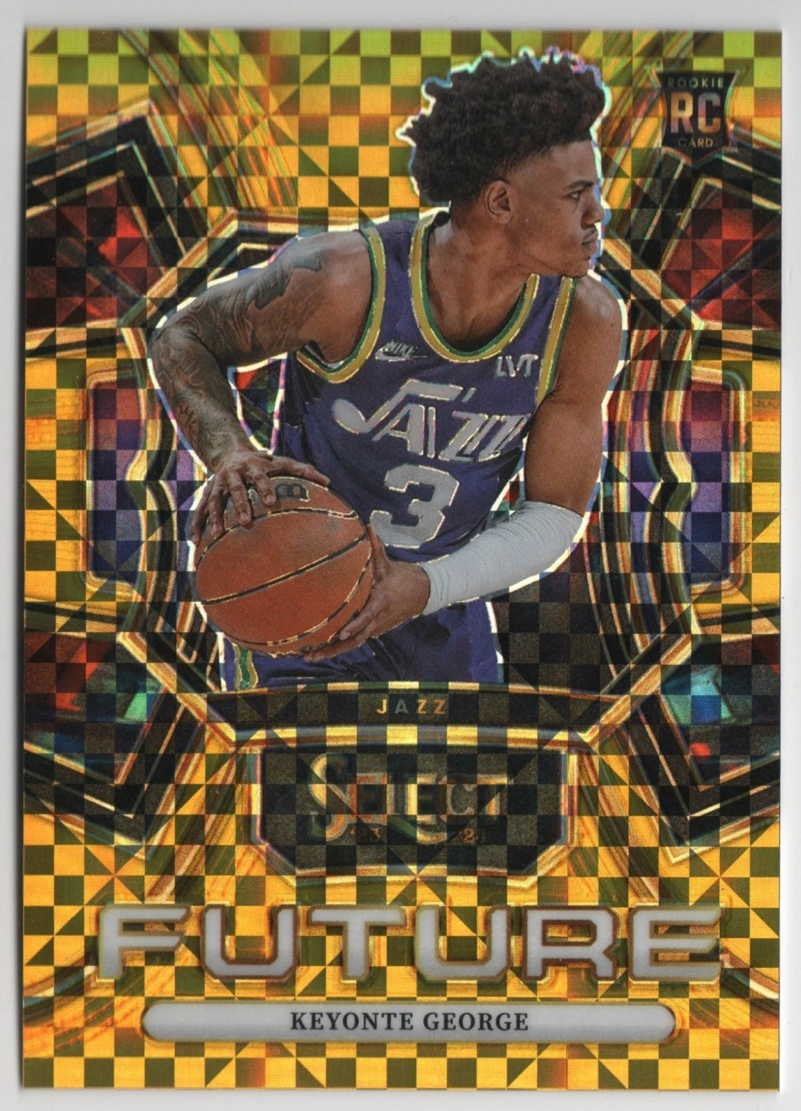 2023 Panini NBA Select #14 KEYONTE GEORGE Future Gold Prizm /10 Rookie RC Card