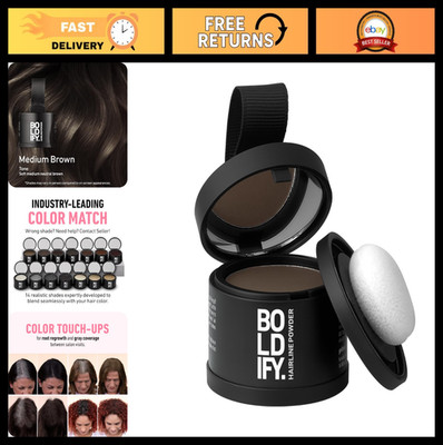 Hairline Powder for Gray Coverage - Root Touch Up & Bald Spot Concealer - Medium