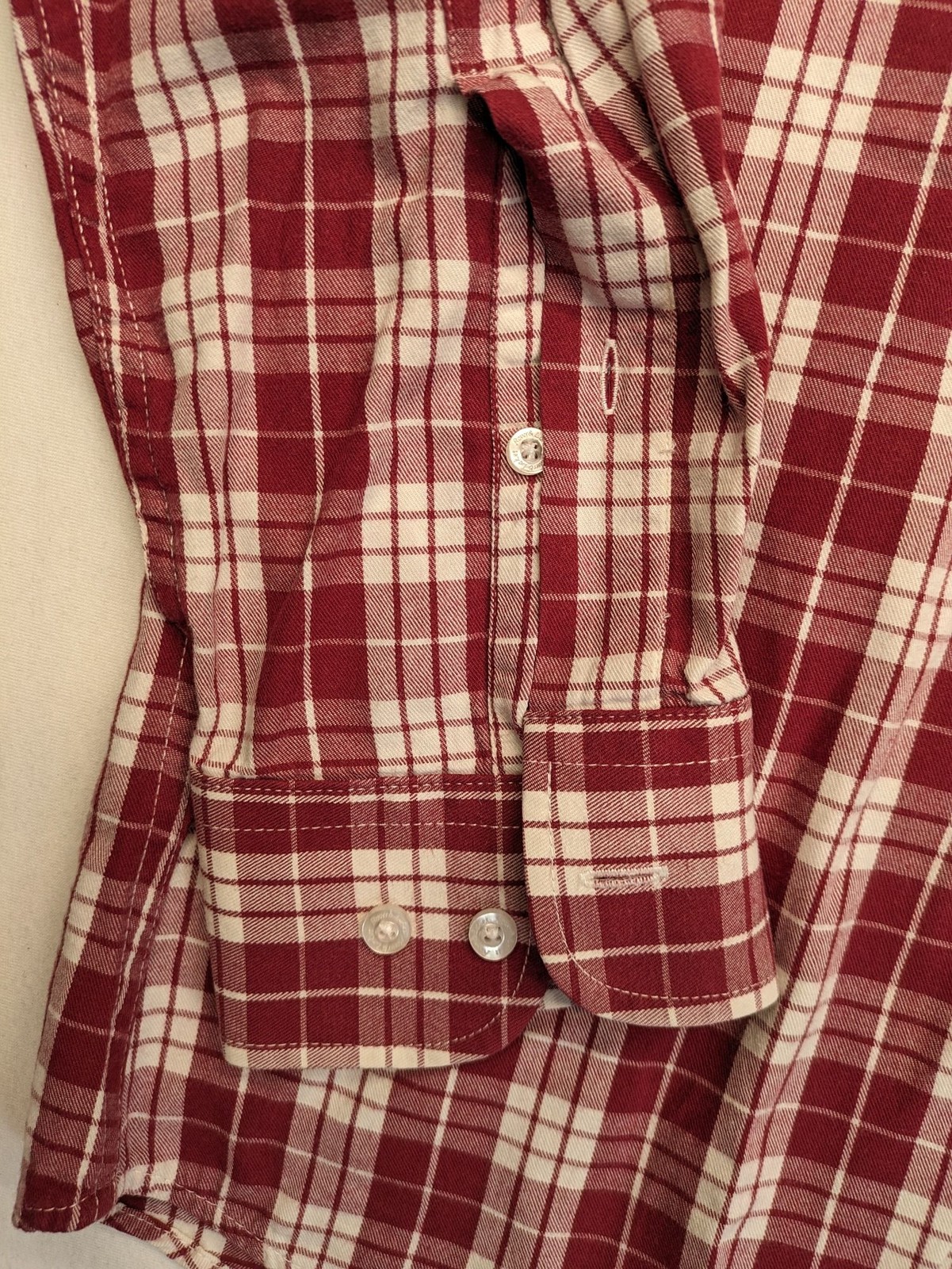 Rover & Lakes Herren Hemd Gr. M 39/40 rot kariert langarm Baumwolle Button Down image 7