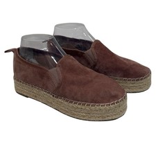 Sam Edelman Carrin Suede Platform Espadrille Slip-On Shoes 7.5 M Dust Rose Pink