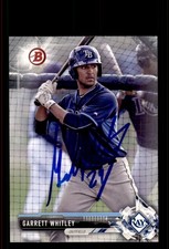 Signed Baseball Card Auto Garrett Whitley 2017 Bowman #BP53 Tampa Bay Rays
