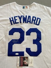 LOS ANGELES DODGERS- JASON HEYWARD AUTOGRAPH HOME #23 WHITE NIKE JERSEY JSA COA