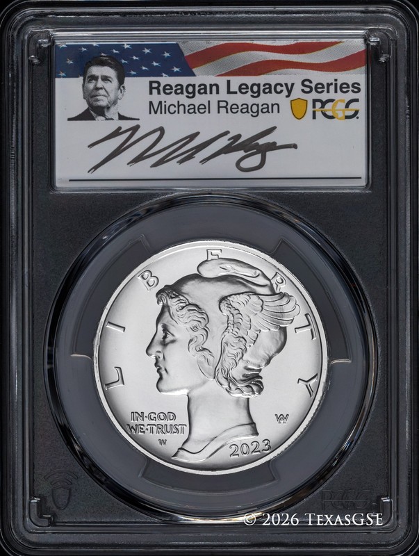2023-W $25 Palladium Burnished Amer. Eagle PCGS SP70 Advanced Release - Reagan