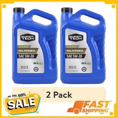 (2 pack) Super Tech Full Synthetic SAE 5W-30 Motor Oil, 5 Quarts