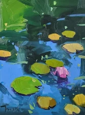 Jose Trujillo Art PRINT 16x20 Collectible Artist Painting Water lilies Modern