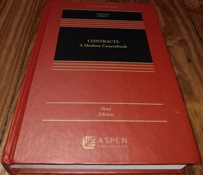 Contracts A Modern Coursebook Third Edition Aspen Publishing ISBN 978 1543856453