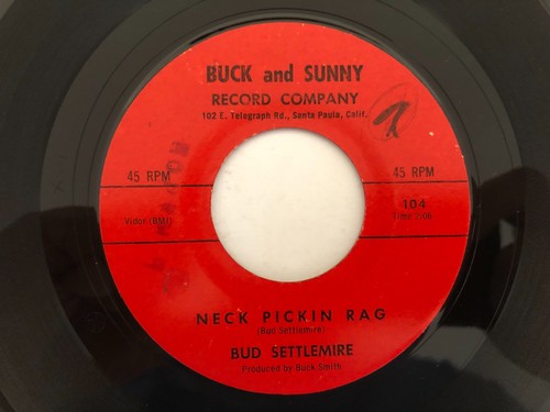 Rockabilly Instro 45 BUD SETTLEMIRE Uncle Bud's Twist BUCK & SUNNY hear - Picture 2 of 2