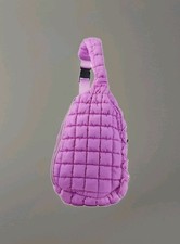 Pickle O' Joe Pickleball Sling Bag Quilted Racket Bag Vibrant Purple Pink Cover