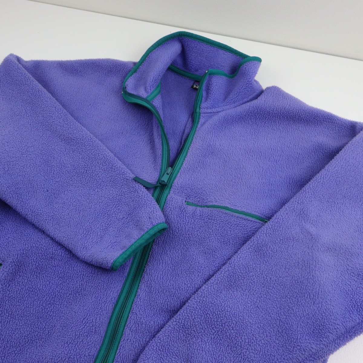 VTG 80s Patagonia Synchilla Fleece Jacket Mens XL Purple Green