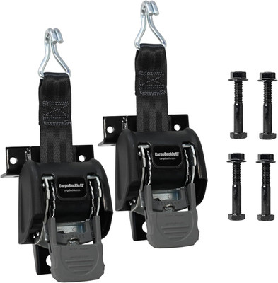 Self-Retracting Ratchet Straps for Square Truck Racks - 2'' x 7' (2-Pack)