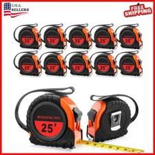 12 Pieces 25 Ft Tape Measures Bulk Retractable Measuring Tapes Easy Read Measure