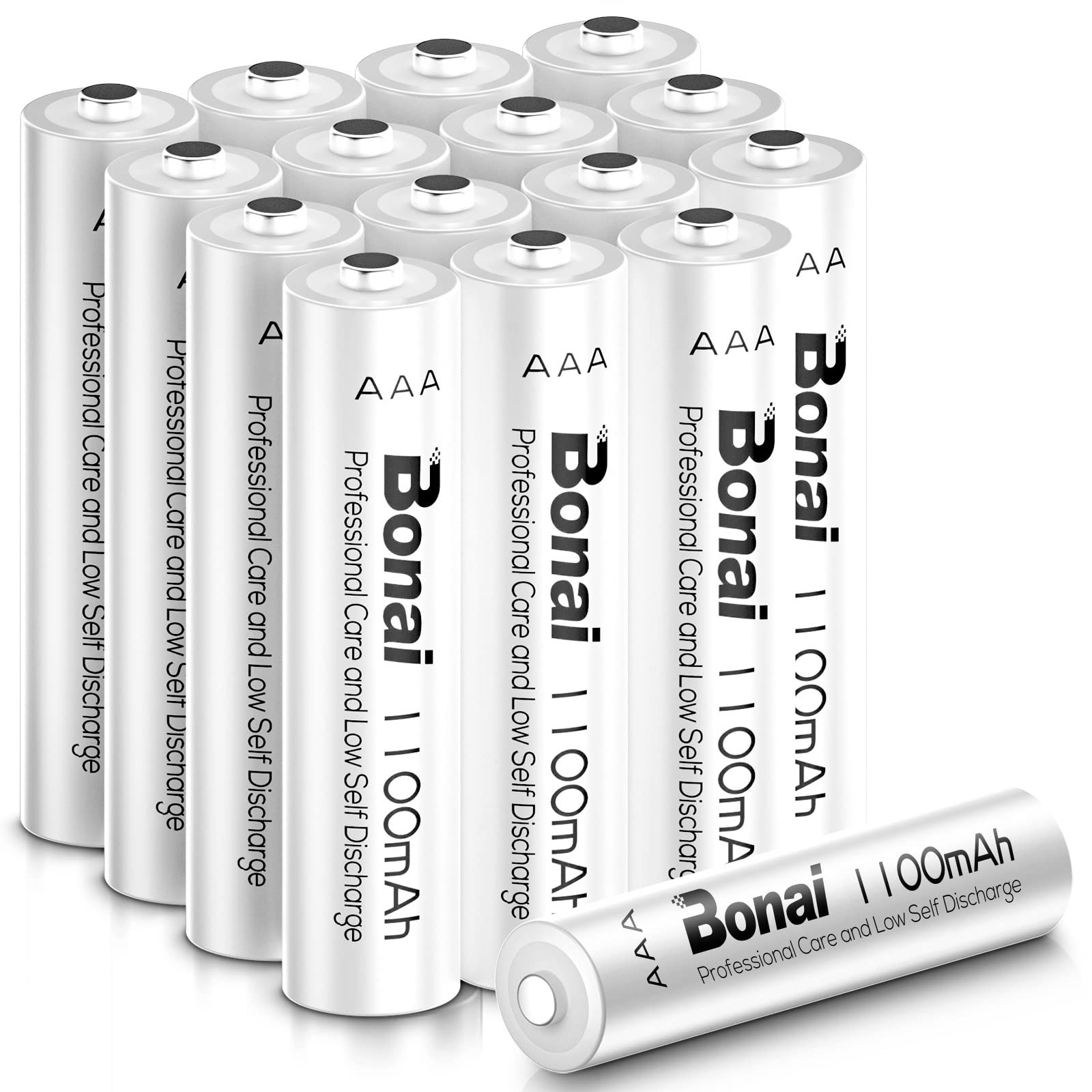BONAI Pile Ricaricabili AAA Alta Capacità 1100mAh, 1.2V Batterie Ministilo Ricar