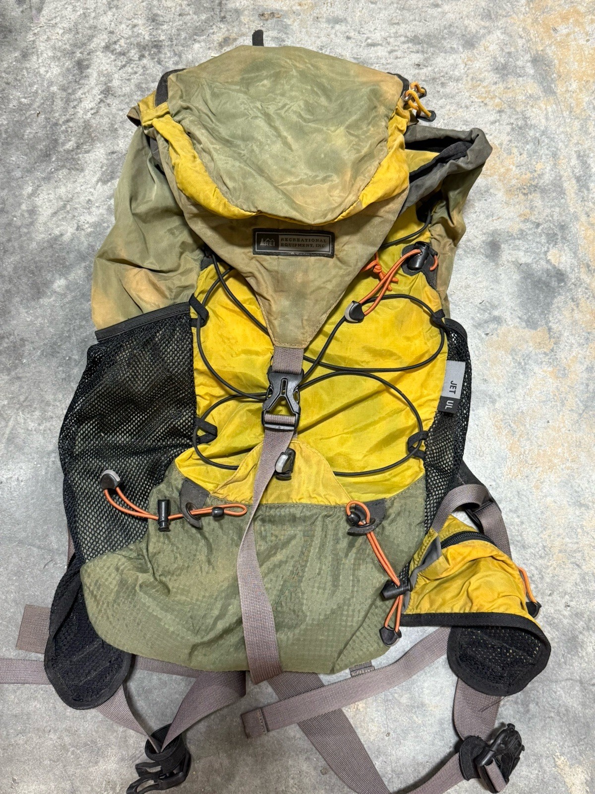Vintage REI Jet UL Mens Lightweight Daypack Hiking Backpack Green Size L RARE