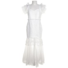 Hochzeitskleid, Größe: 44/46, Weiß, Polyester/Polyamid, Einfarbig, Damen #UfE