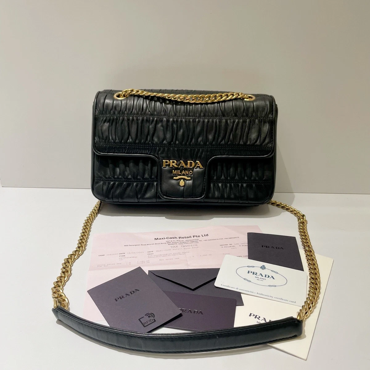 PRADA Nappa Leather Exterior Crossbody Bags & Handbags for Women 