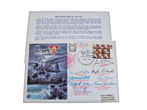 WW2 BBC SERIES SECRET ARMY CAST MULTI SIGNED ESCAPING SOCETY COVER