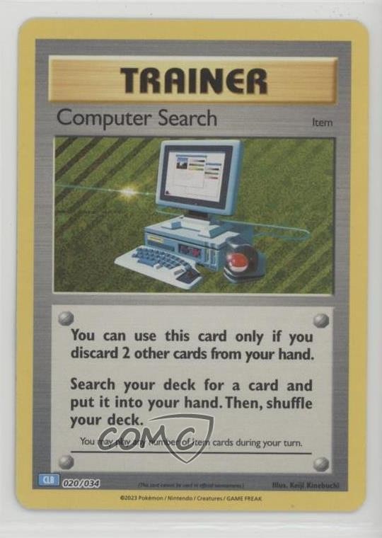 Computer Search Holo Pokemon TCG Classic Blastoise Deck (CLB) #020