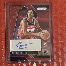 24-25 Panini Prizm Bub Carrington Rookie Red Choice Prizm Autograph