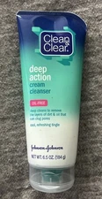 Clean & Clear Deep Action Cream Cleanser Oil-Free, Original Formula, 6.5 oz,