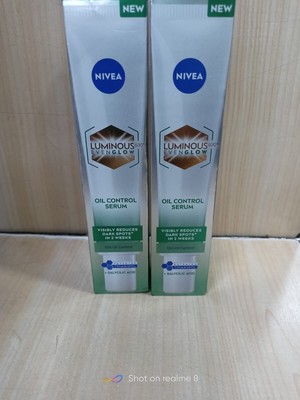 NIVEA Luminous Even Glow Oil Control Face Serum 2*40 ml f/s