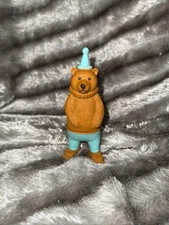 Ankyo Circus Animal Toy Birthday Bear  Outfit w/ Party Hat Figure 