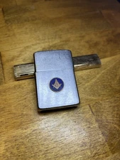 Vintage Zippo Lighter  Masonic Free Masons Zippo Lighter 1950's 2517191