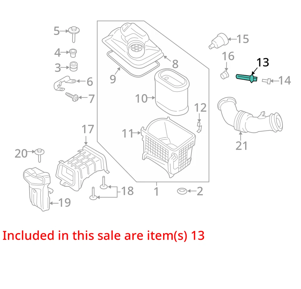 Medidor de flujo de aire masivo Ford Mustang 2012 sensor MAF OEM 94 k millas - LKQ404440733 Foto 4 de 4