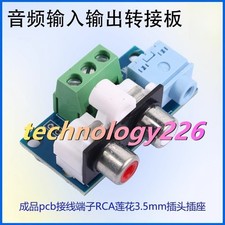 5PC RCA Lotus 3.5mm plug socket pcb board terminal block audio input/output #TT