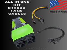 ALL IN ONE KIT Nvidia Tesla GPU Cooling Fan Shroud P40 P41 Accelerator Card AI