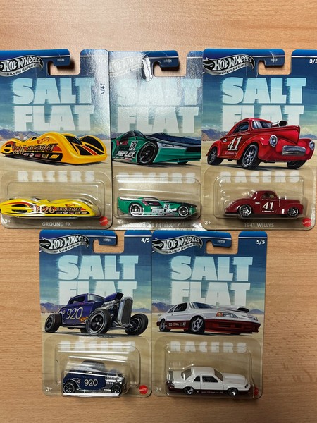 Hotwheels Silver Series Salt Flat Racers HRT81 Komplettes 5-Er Set Ovp Neu !-image