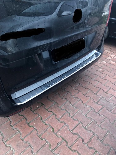 Ladekantenschutz Edelstahl mit Abkantung für MERCEDES V-Klasse W447 VOLL SCHUTZ - Bild 3 von 4