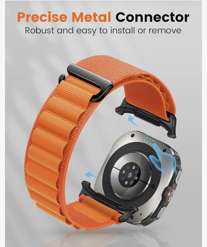 Correa/Correa Deportiva para Reloj Samsung Galaxy Ultra 47mm, Vaqueros Estilo Azul Claro Foto 3 de 4