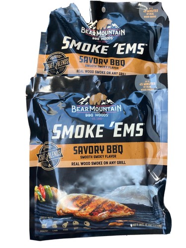Bear Mountain BBQ Woods Bohnenkraut BBQ Smoke 'Ems Smooth Smoky Flavor - 2er Pack - Bild 1 von 4