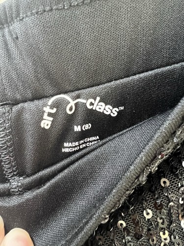 Girls Art Class Black Sequin Pants Size 8 - Picture 4 of 4