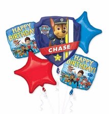 Paw Patrol (5pc) Foil Balloons Bouquet Boys Birthday Party Supplies, Decorations