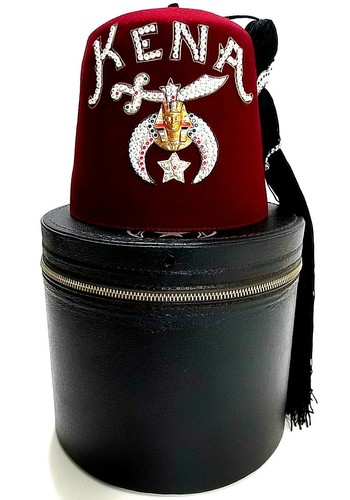 VTG Scimitar Shriners Red Fez w/ Tassel 