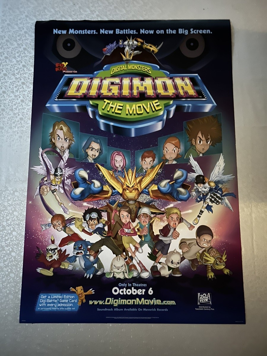 Digimon The Movie 2000 Movie Poster 40 X 27 Double Sided Rolled | eBay