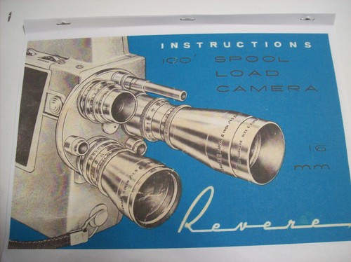 REVERE 100' SPOOL LOAD CAMERA 16MM, TURRET MODEL With Lenses, Very Clean, AS IS - Picture 9 of 13