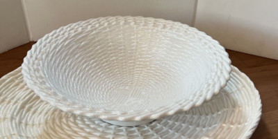 Nwt Williams Sonoma Ceramiche Elios XL Woven serving Bowl Italy dish large
