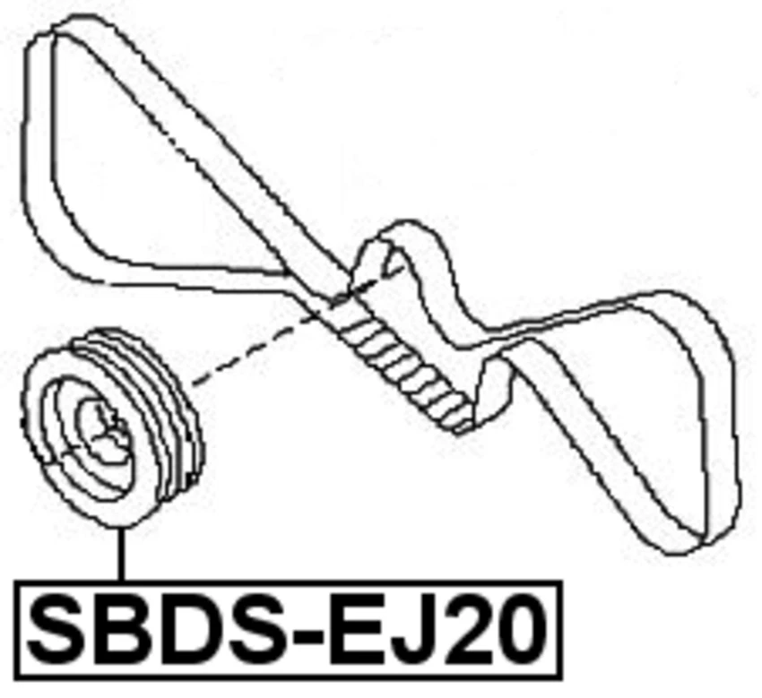 Motor polea cigüeñal Ej20 Febest SBDS-EJ20 OEM 12305-AA242 Foto 2 de 2
